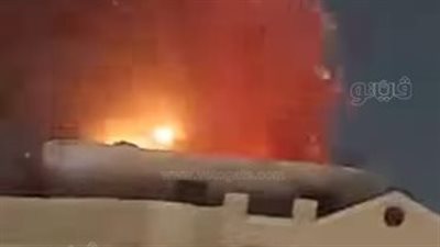 حريق هائل بعمارة شيخ الكبابجي في مدينة نصر (فيديو)
