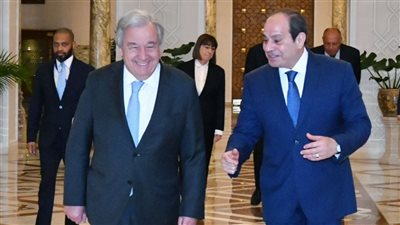 السيسي يثمن مواقف جوتيريش الداعمة لوقف الحرب في غزة وحماية المدنيين  
