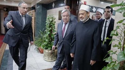 بعد قليل، شيخ الأزهر يستقبل الأمين العام للأمم المتحدة 