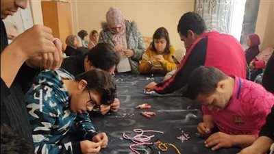 تحت شعار علمني حرفة، ورشة تدريبية لذوي الهمم والقدرات الخاصة للأشغال اليدوية بالدقهلية 