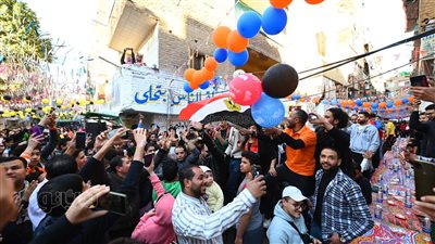 زحام وإقبال كبير على إفطار المطرية للسنة العاشرة (فيديو وصور)