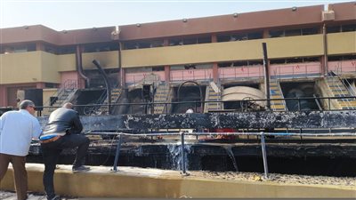 مقطع جديد لانفجار وحريق محطات الصرف الصحي بالمرج والقلج والخصوص (فيديو)