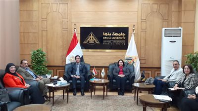 رئيس جامعة بنها يستقبل وفدًا من الهيئة القبطية الإنجيلية للخدمات الاجتماعية