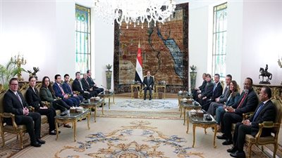 السيسي ووفد الكونجرس: حل الدولتين الضامن والسبيل لاستعادة وترسيخ الأمن والاستقرار في المنطقة