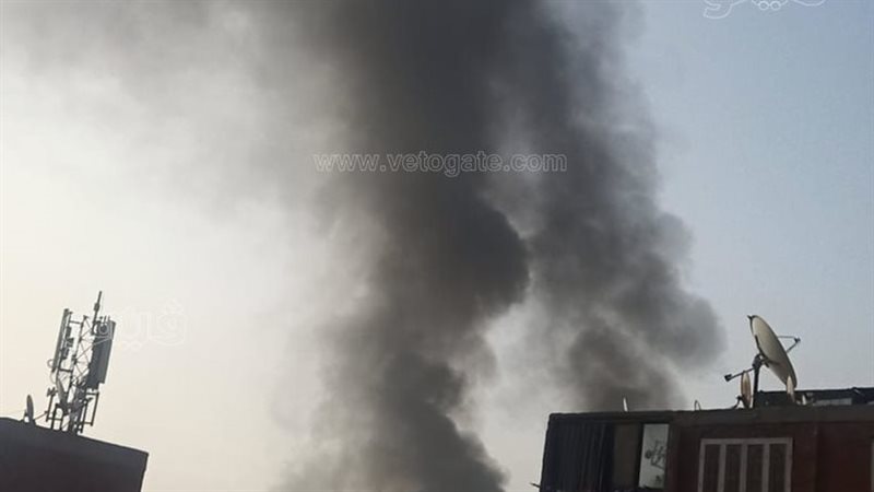 اللقطات الأولى لحريق