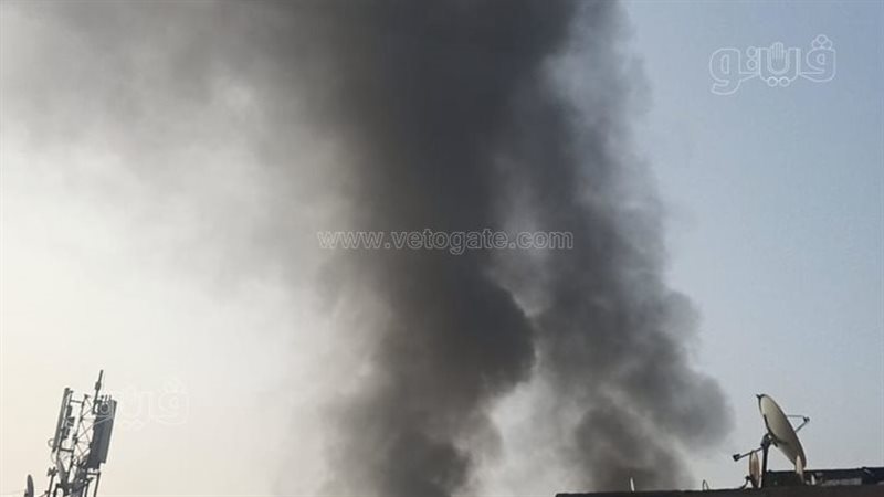 حريق محطة الصرف الصحى