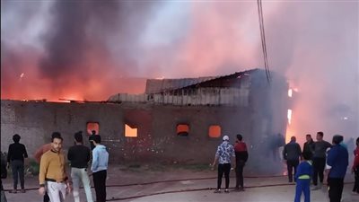 5 سيارات إطفاء أنقذت الموقف، تفاصيل حريق ورشة موبيليا في دمياط (صور) 