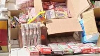 حملة لتموين الفيوم تضبط تروسيكلا محملا بألعاب نارية محظور تداولها 