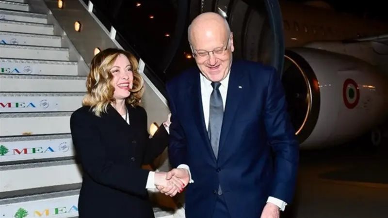 ميقاتي بستقبل ميلوني