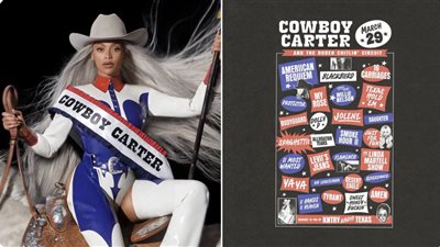 بيونسيه تكشف أسماء أغاني ألبومها الجديد COWBOY CARTER