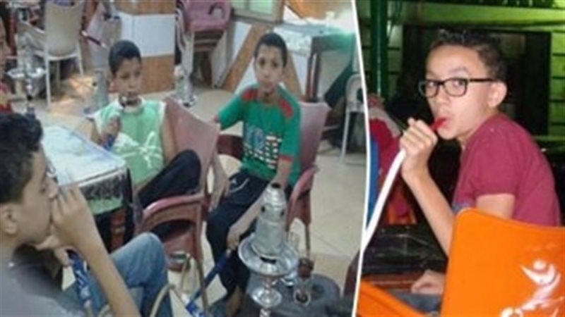 تقديم الشيشة للاطفال