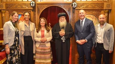 الأنبا مكاريوس لسفيرة أمريكا: الكنيسة تلعب دورا هاما في المجتمع وسبل التعايش السلمي