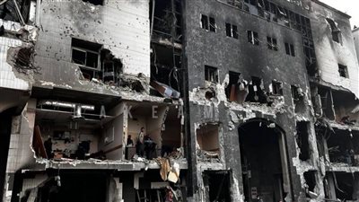  غابت معالمه بالكامل، صور صادمة لمجمع الشفاء بعد تعمد الاحتلال حرقه قبل انسحابهم