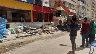 حملات نظافة وإزالة للمباني المخالفة في العجمي بالإسكندرية (صور) 
