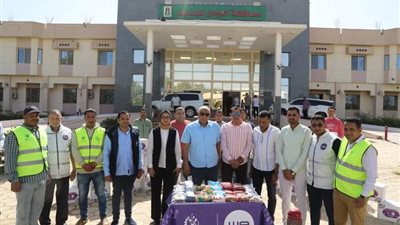 تشمل 3 آلاف كرتونة مواد غذائية، محافظ الوادي الجديد يدشن قافلة مساعدات غذائية 