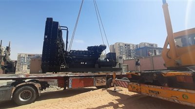 معدلات تنفيذ محطة رفع صرف صحي مشروع 390 فدان بحدائق أكتوبر