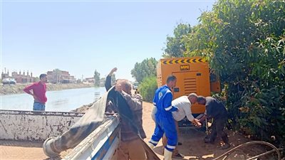 مياه القناة: استمرار أعمال التجفيف بموقع انهيار جسر ترعة السويس بالإسماعيلية 