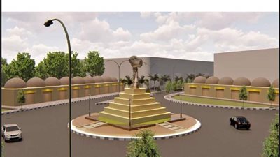 محافظ الوادي الجديد يتابع أعمال إنشاء ميدان 