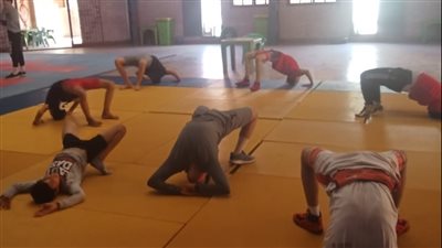 تدريبات ناشئي مركز المصارعة بالمشروع القومي للموهبة والبطل الأوليمبي بالدقهلية