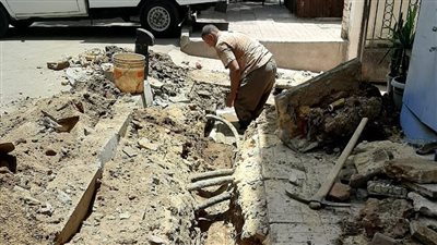 صيانة خطوط الصرف الصحي بقرى الجيزة استعدادا لعيد الفطر