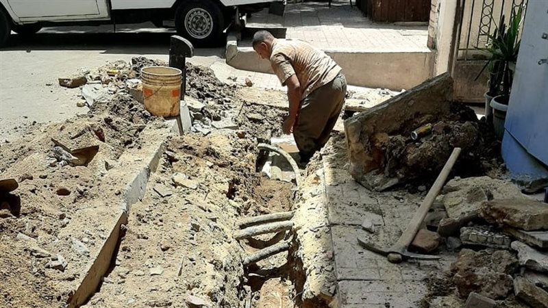صيانة خطوط المياه