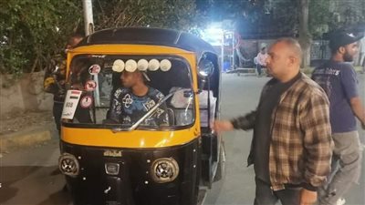 مصادرة 6 تكاتك في حملة مسائية مكبرة بالجيزة (صور)