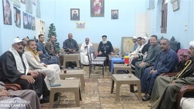 كنيسة قبطية بدشنا تقيم مأدبة إفطار لأهالي القرية (صور)