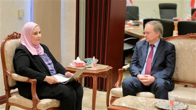 وزيرة التضامن تلتقي سفير الاتحاد الأوروبي في مصر 
