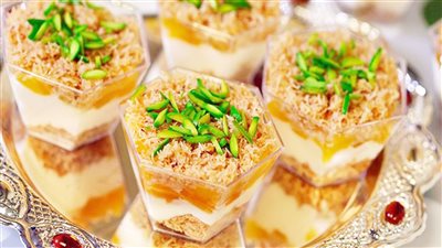 طريقة عمل كاسات الكنافة بقمر الدين، لها مذاق مميز وتقدم عقب الإفطار