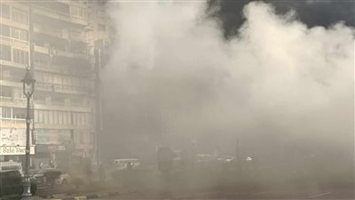 الحماية المدنية تواصل إخماد النيران المشتعلة بنادى الصيادلة 