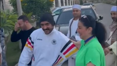 وفاء عامر تحتفل بنجاح حق عرب مع أحمد العوضي بالمزامير والزغاريد (فيديو)