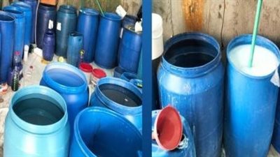 ضبط صاحب مصنع منظفات مغشوشة ومجهولة المصدر بالقاهرة