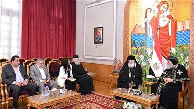 البابا تواضروس الثاني يستقبل رئيس دير سانت كاترين