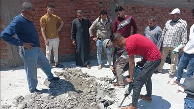 إزالة ووقف حالة تعدٍ لبناء مخالف في ثاني أيام عيد الفطر بالدقهلية