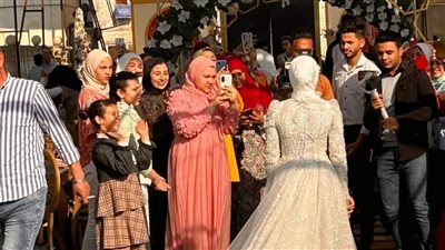 عقد قران لاعبان من فريق التايكوندو بمركز شباب المنشية ضمن احتفالات العيد بالقليوبية