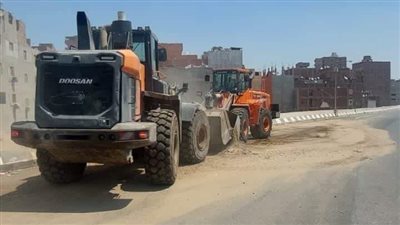 رفع 1200 طن مخلفات من الشوارع الرئيسية بالعمرانية (صور)