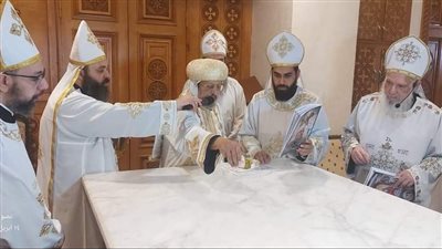 الأنبا مرقس يدشن كنيسة ويرسم قمص بشبرا الخيمة