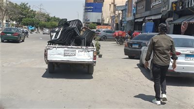 حملة لإزالة الإشغالات والتعديات بحي ثالث في الإسماعيلية (صور) 