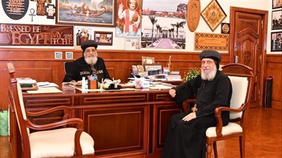 البابا تواضروس يتلقى تقريرا عن إيبارشية القوصية ومير