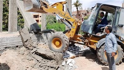 إزالة 10 حالات تعدٍ على أراضي زراعية ومخالفات بناء في أسيوط
