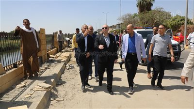 محافظ بني سويف يتفقد أعمال تطوير وتوسعة مدخل مدينة ناصر بالطريق الزراعي 