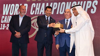 وزير الرياضة يشهد المؤتمر الصحفي للإعلان عن استضافة مصر لبطولة العالم للكاراتيه