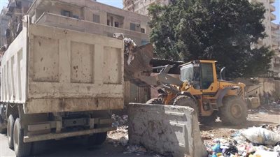رفع 191 طن تراكمات قمامة بنطاق حي شرق بالإسكندرية 