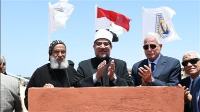 وزير الأوقاف ومحافظ جنوب سيناء يضعان حجر أساس أول مجمع ديني ثقافي خدمي بالمحافظة 