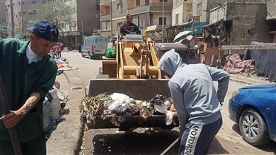 رفع 2300 طن مخلفات وتراكمات القمامة بأحياء الجيزة (صور)
