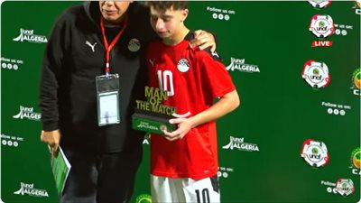 بطولة شمال أفريقيا للناشئين، تتويج بلال عطية رجلا لمباراة مصر وليبيا