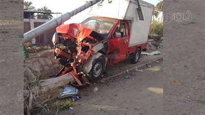 إصابة سائق في حادث تصادم بطريق إهناسيا ببني سويف