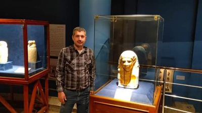 متحف تل بسطا يعرض قناعا جنائزيا من الكارتوناج للعصر الروماني 