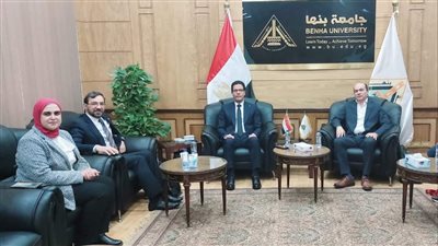 علي هامش الصالون الثقافي لجامعة بنها، رئيس جمعية المعماريين الأردنيين في ضيافة الجامعة 