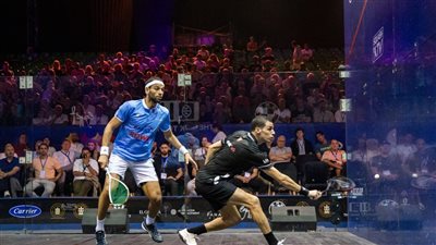 علي فرج يهزم الإنجليزي محمد الشوربجي في بطولة الجونة للإسكواش 